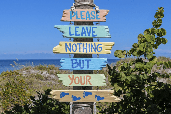 beach sign